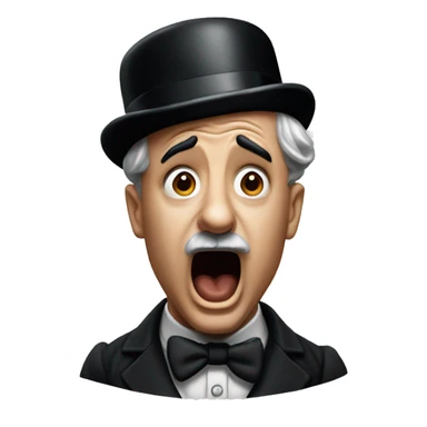 Charlie Chaplin shock emotion sticker