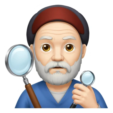 Sócrates mirando con una lupa  sticker