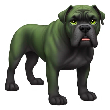 A green Cane Corso as “The Hulk.” sticker