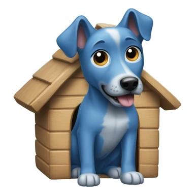 Blue dog kennel  sticker