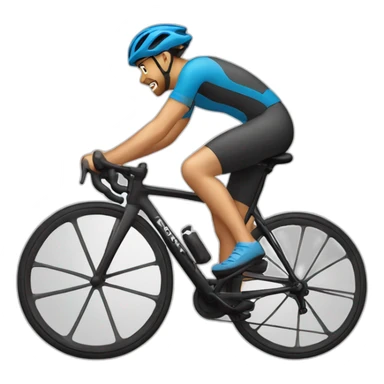 Ciclista cargando pila sticker