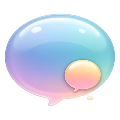 Pastel colors talking bubble with elipses sticker