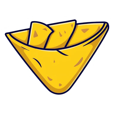 cartoonish tortilla chip sticker sticker