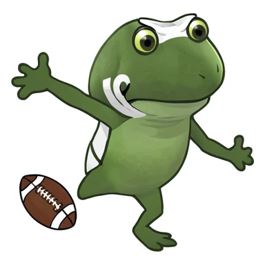 poop playing football sticker