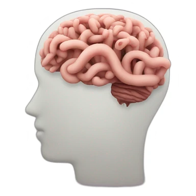 worms on brain sticker