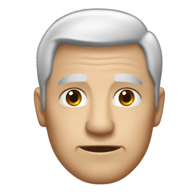 "Create a close-up image of the head of an older man with short silver hair, a calm yet serious expression, and smooth, defined facial features. The focus should be on the head, with no background or minimal details." sticker