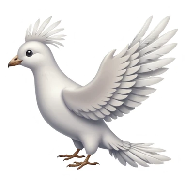 A dovetail consisting of white feathers. Tail only. sticker