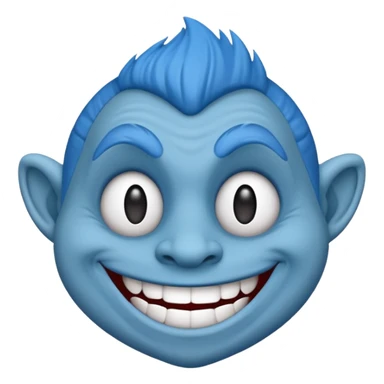 Troll troll face blue sticker