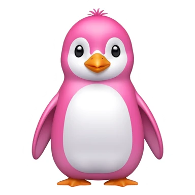 A pink penguin  sticker