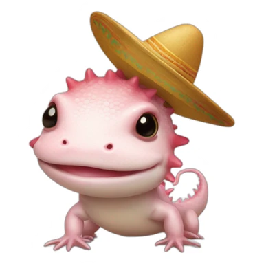 Axolotl with a sombrero sticker