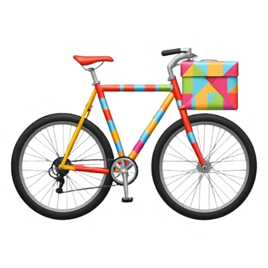 Bike wrapped in wrapping paper sticker