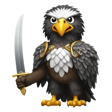 Eagle holding a sword sticker