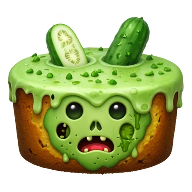 zombie cucumber cake sticker