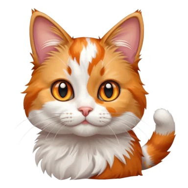 A high-resolution photo-realistic digital illustration of a calico cat kitten sticker