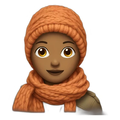 woman with scarf sticker