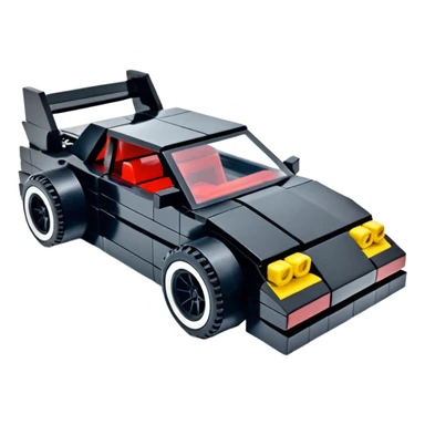  Venom’s aerodynamic opulent dark  futuristic concept loosely based on Toyota 1986 AE86 (flat long straight faceted mechanical body)Lego lightweight stealthy street hot rod  sticker