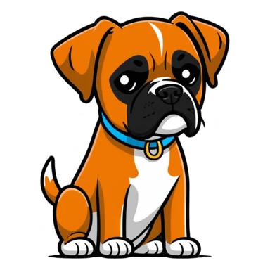 Boxer dog sticker