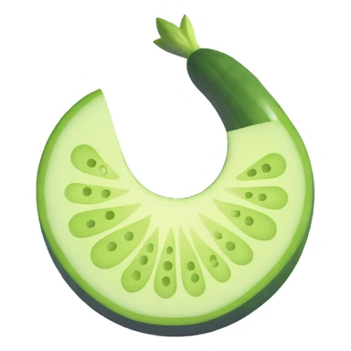 circular slice of cucumber sticker