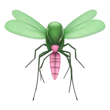 Pink and green mosquito  sticker