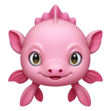 Cartoon-style Discord emoji of a pink axolotl, simple and clean design, rounded shapes, front view, cute and friendly expression, big cartoon eyes, smooth and clear outlines, flat bright colors, transparent background, vector style, highly readable at small sizes, no text, no realistic shadows. sticker