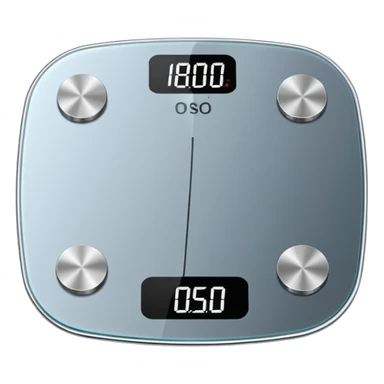 Digital weight scale with 0:00 on it sticker