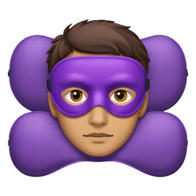 man with purple eye mask sticker