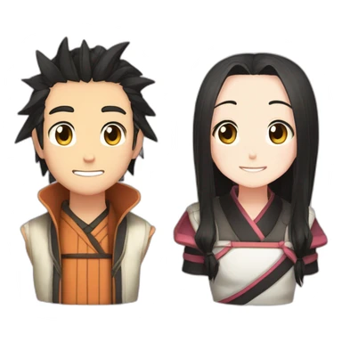 Zenitsu and nezuko sticker