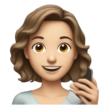 Brunette white Girl taking selfie with her phone sticker