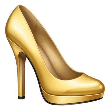 Gold party heels sticker