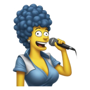 marge simpson metal singer sticker