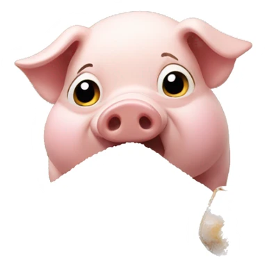 a pig eating a mountain of salt sticker