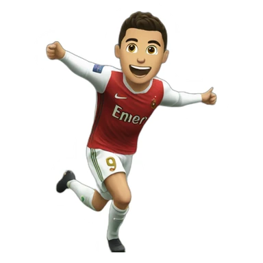 Cristiano Ronaldo celebrating a goal sticker