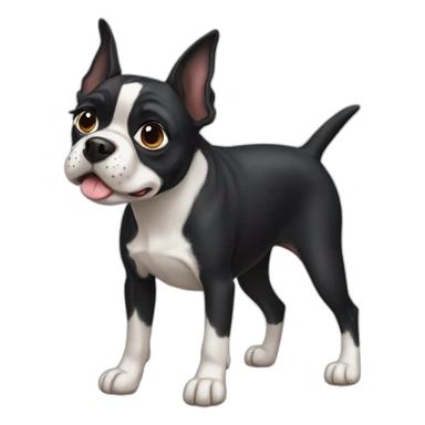 hound boston terrier mix sticker