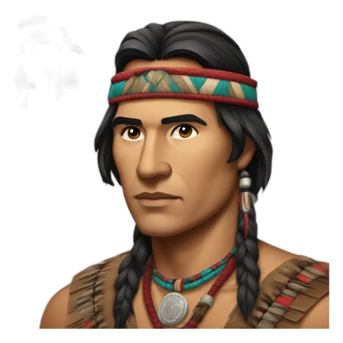 Joseph Brant leading the native american tribe sticker