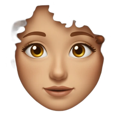 caucasian dark redhead chocolate brown eyes freckles sticker