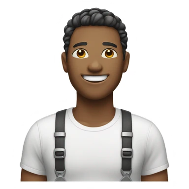 person with braces smiling sticker