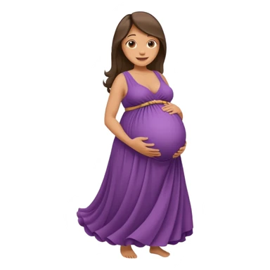heavily pregnant woman with very very large overdue  quadruplets belly sticker