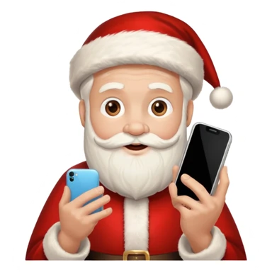 Papa noel robando un iphone sticker