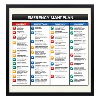 emergency management plan sticker