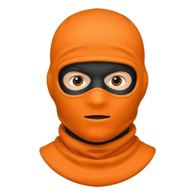 balaclava man in a bright color sticker