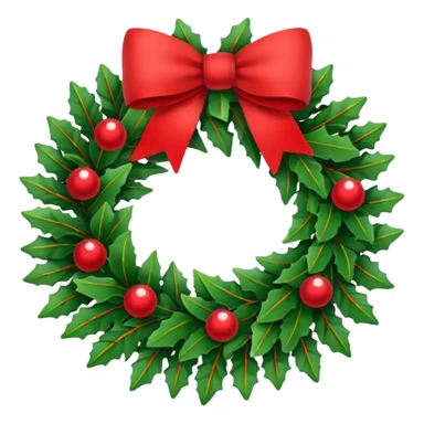 Christmas wreath sticker