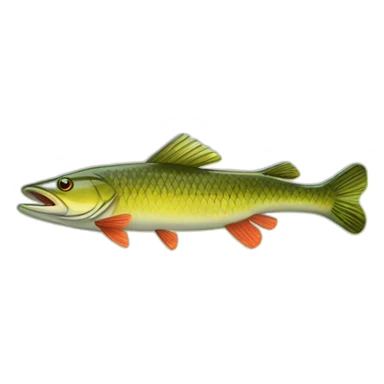 pike fish hunting sticker
