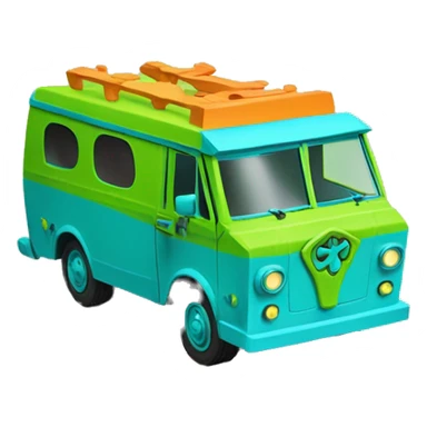 Papercraft Scooby Doo mystery machine step van sticker