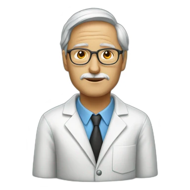 Scientist in position like Steve jobs sticker