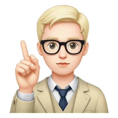 Nerd giving middle finger  sticker