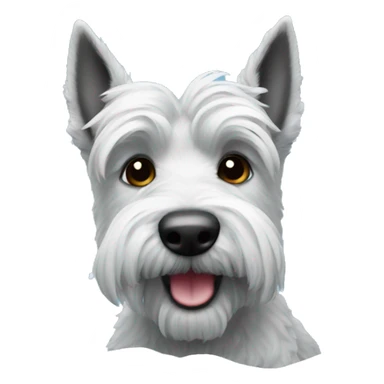 Scottish terrier in snow sticker