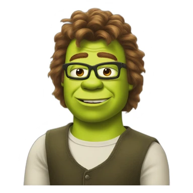 shrek als rick astley sticker