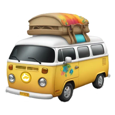 Hippie van sticker