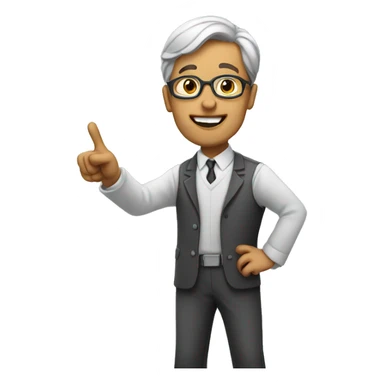 teacher pointing sticker