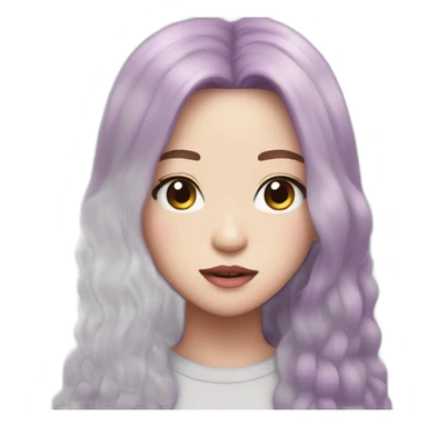 Blackpink members in soft purple hair  sticker